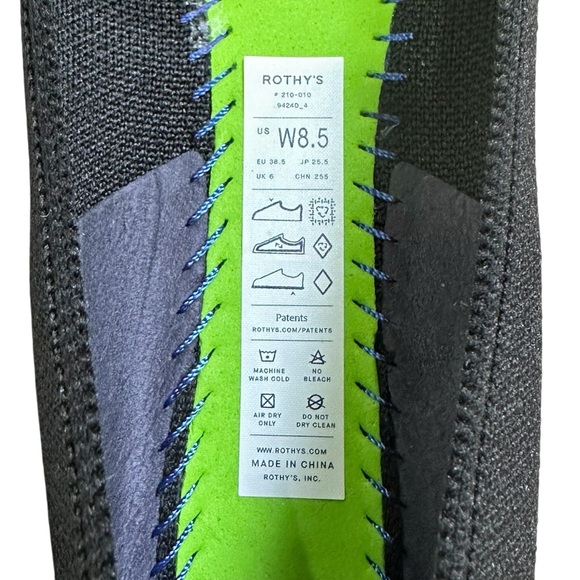 Rothy’s 8.5 Black The Max Square Flats - Picture 10 of 11